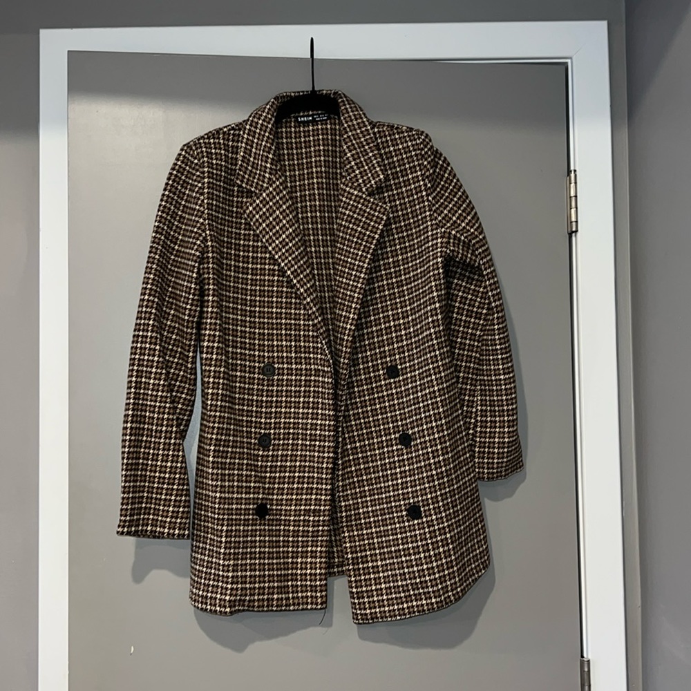 SHEIN Houndstooth Blazer